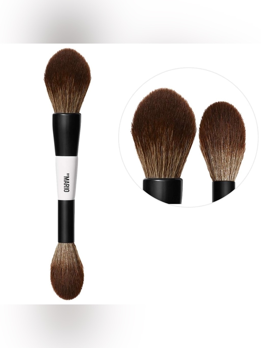 NEW Makeup by Mario F2 Cosmetic Dual Ended Powder & Bronzer Cruelty Free Brush